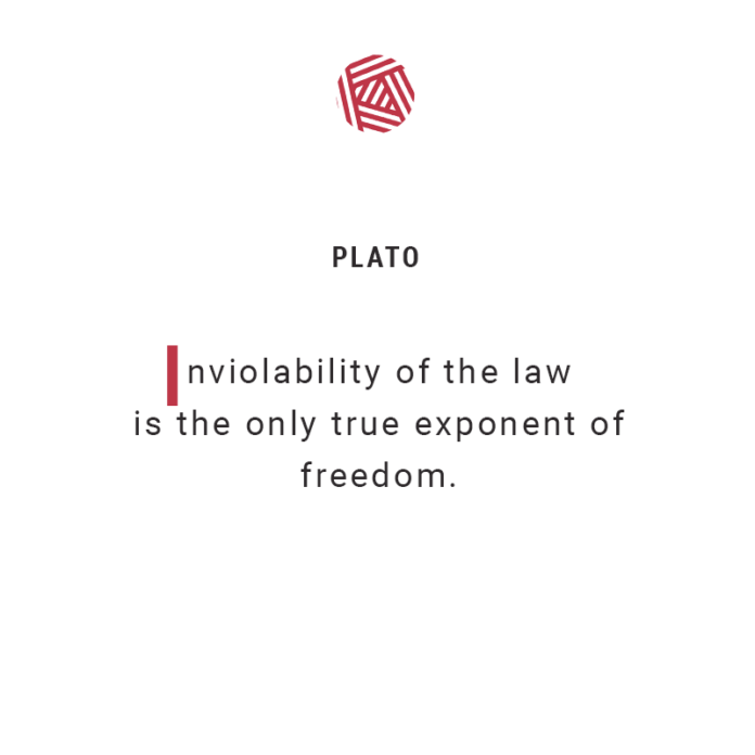 Plato, freedom, exponent, law, quote